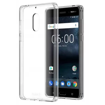 Evelatus Capa de silicone transparente para Nokia 6.1 2018 1,5 mm TPU transparente