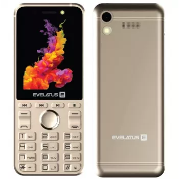 Evelatus Tron GLD telemóvel básico Dual SIM, dourado