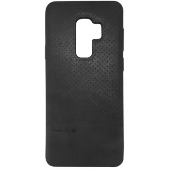 Evelatus Capa TPU para Samsung Galaxy S9 Plus com placa metálica para suporte magnético de telemóvel, preto