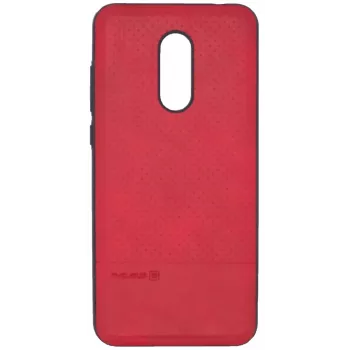 Evelatus Capa TPU 1 para Xiaomi Redmi 5 Plus com placa metálica (compatível com suporte magnético de telemóvel) vermelho