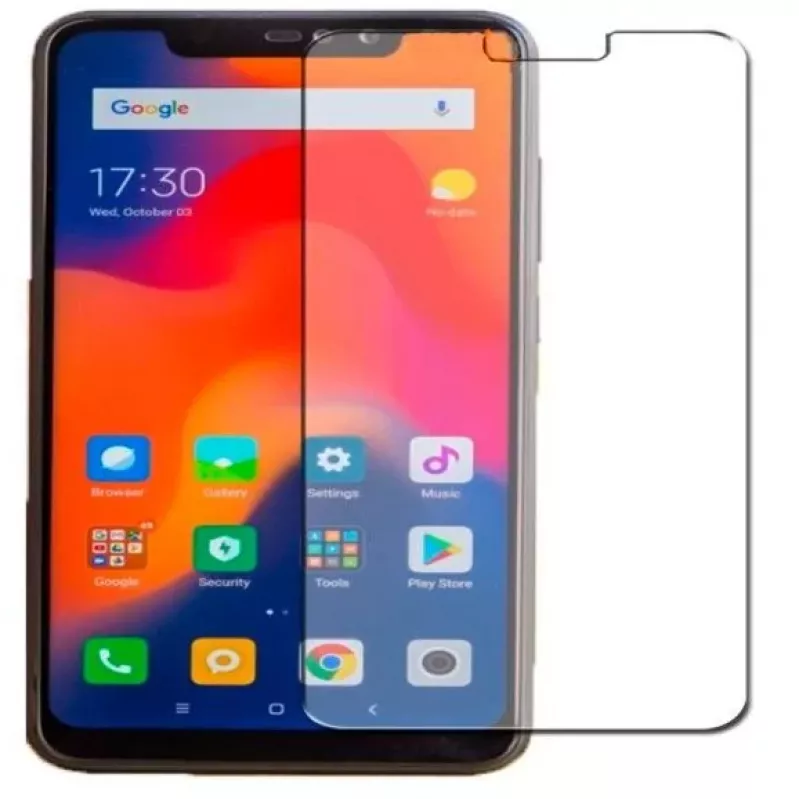 Evelatus Película protetora de ecrã plana em vidro temperado 0,33 mm com cola japonesa antiestática para Xiaomi Redmi Note 6 Pro