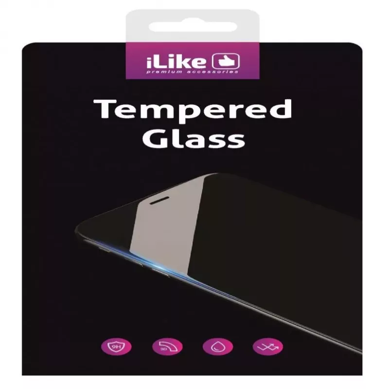 iLike Apple iPhone 7 / 8 protetor de ecrã 3D curvo em vidro temperado preto