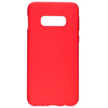 Evelatus Capa de silicone Soft Touch Premium para Samsung Galaxy S10e vermelha