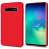 Evelatus Capa de silicone Soft Touch Premium para Samsung Galaxy S10 Plus vermelha