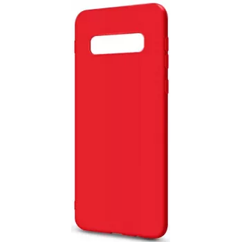 Evelatus Capa de silicone Soft Touch Premium para Samsung Galaxy S10 Plus vermelha