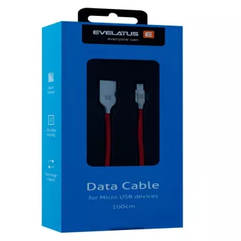 Evelatus Cabo Micro-USB EDC04 vermelho 1m