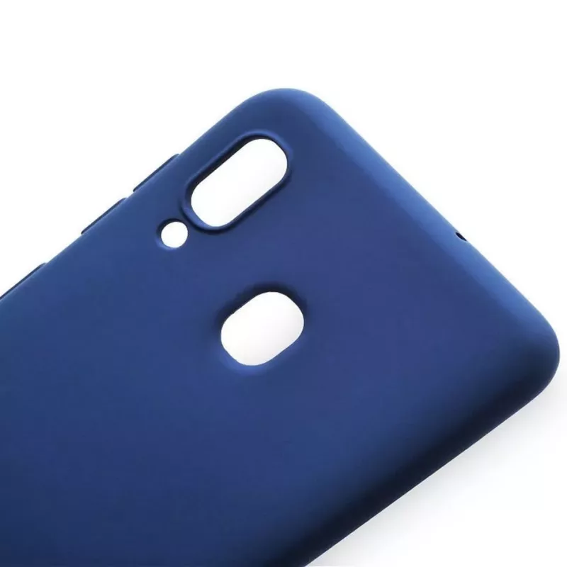 Evelatus Capa tipo livro para Samsung Galaxy A20 azul-escura