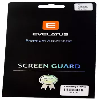 Evelatus Película protetora de ecrã TPU para Samsung Galaxy S10 Plus
