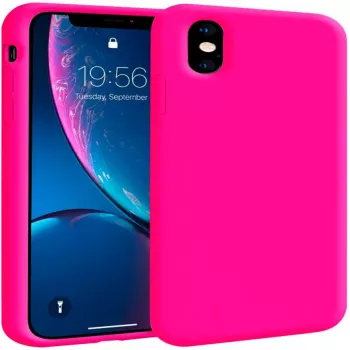Evelatus Capa de silicone Soft Touch Premium para Apple iPhone XR rosa-choque