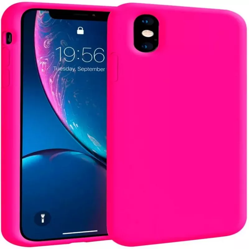 Evelatus Capa de silicone Soft Touch Premium para Apple iPhone XR rosa-choque