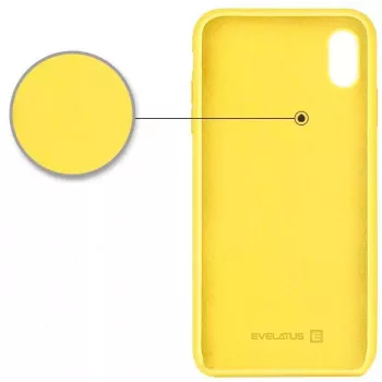 Evelatus Capa de silicone Soft Touch Premium para Apple iPhone XR amarelo-clara