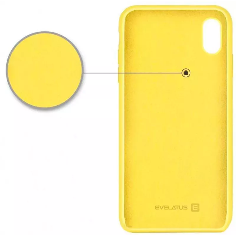 Evelatus Capa de silicone Soft Touch Premium para Apple iPhone XR amarelo-clara