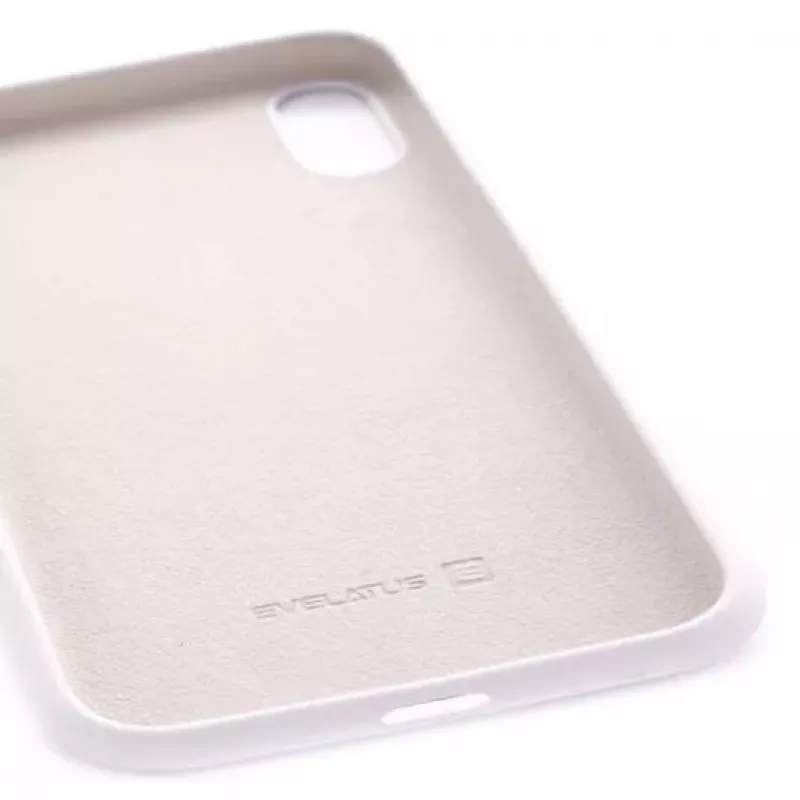 Evelatus Capa de silicone Soft Touch Premium para Apple iPhone Xs pedra