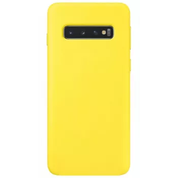 Evelatus Capa de silicone Soft Touch Premium para Samsung Galaxy S10e amarelo-claro