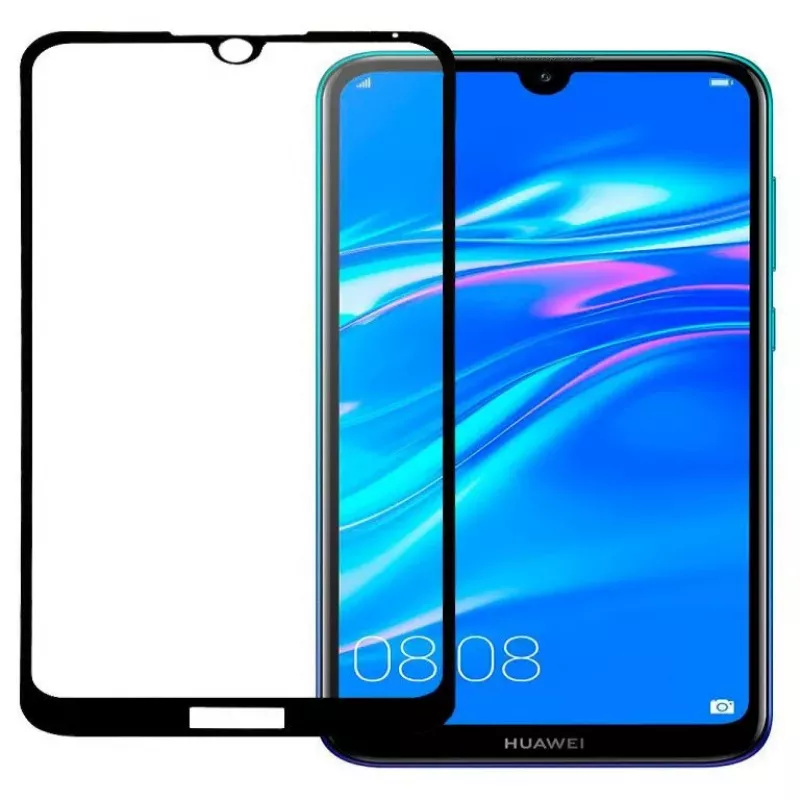 Evelatus Huawei Y5 2019 Protetor de ecrã em vidro 2.5D Full Cover com cola japonesa antiestático