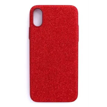 Evelatus Capa traseira de silicone para Apple iPhone X Starnight vermelha