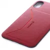 Evelatus Capa traseira de silicone líquido Nobel vermelha para Apple iPhone X