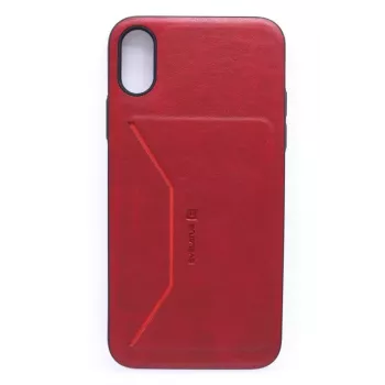 Evelatus Capa traseira de silicone líquido Nobel vermelha para Apple iPhone X
