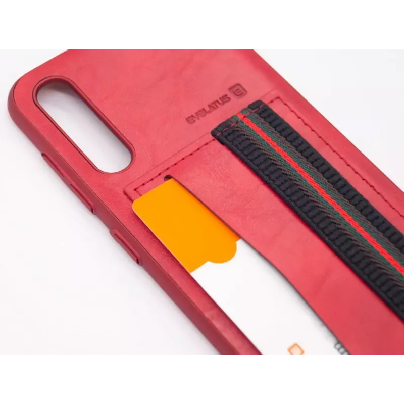 Evelatus Capa protetora Cubit em plástico vermelha para Samsung Galaxy A50