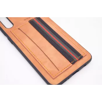 Evelatus Capa protetora Cubit em plástico castanha para Samsung Galaxy A50