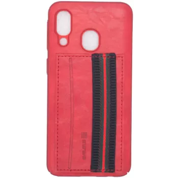 Evelatus Capa traseira Cubit em plástico vermelha para Samsung A40