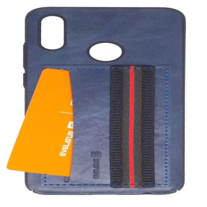 EVELATUS Capa protetora Cubit em plástico azul para Huawei P Smart 2019