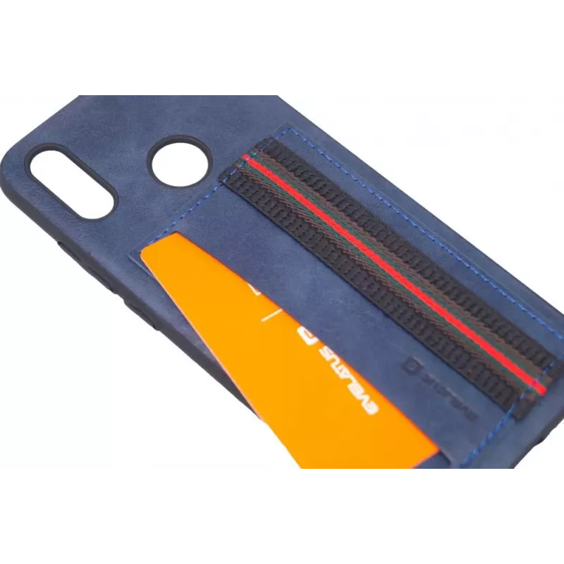 EVELATUS Capa protetora Cubit em plástico azul para Huawei P Smart 2019