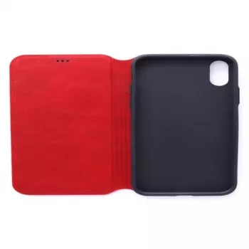 Evelatus Capa traseira em silicone líquido vermelha para Apple iPhone X