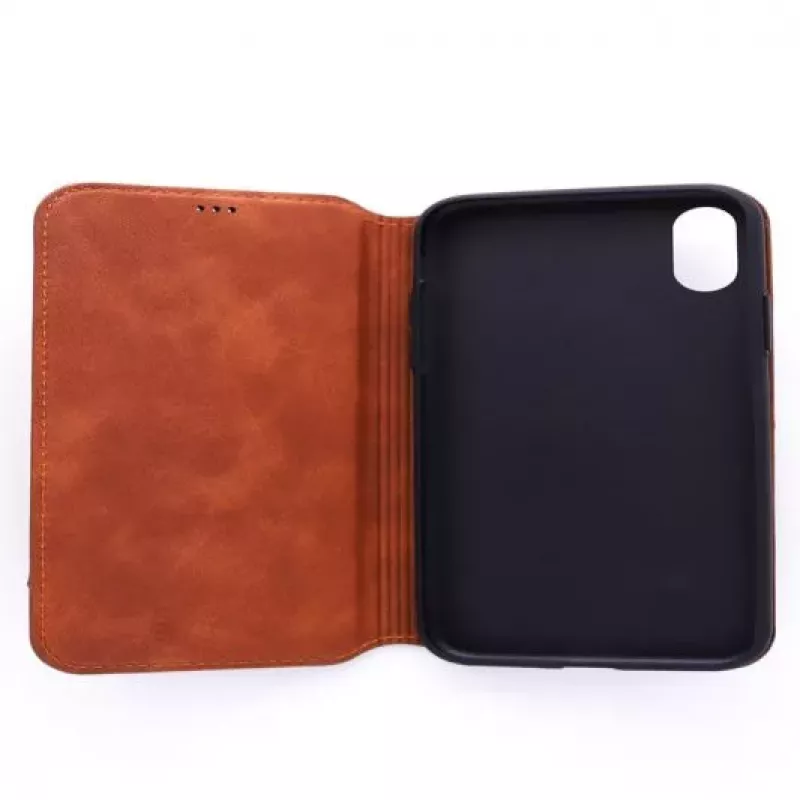 Evelatus Capa traseira Cissais em pele castanha para Apple iPhone X / XS