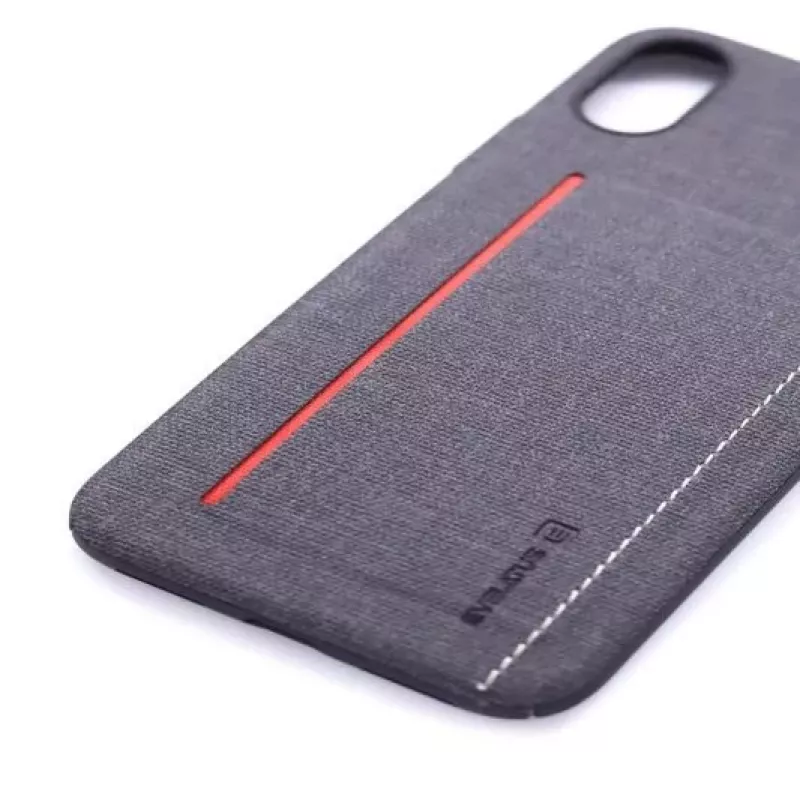 Evelatus Capa traseira em silicone líquido para Apple iPhone X / XS - preta