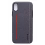 Evelatus Capa traseira em silicone líquido para Apple iPhone X / XS - preta