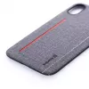Evelatus Capa traseira em silicone líquido 6127 cinzenta para Apple iPhone X