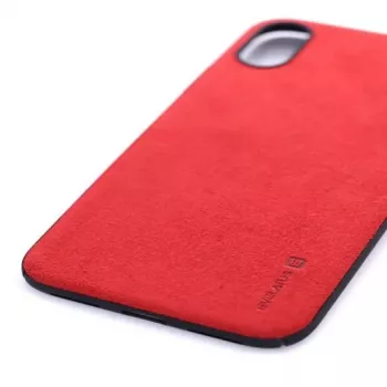 Evelatus Capa traseira Velvet para Apple iPhone X vermelha