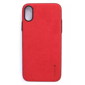Evelatus Capa traseira Velvet para Apple iPhone X vermelha