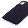 Evelatus Capa traseira de silicone líquido Velvet para Apple iPhone X preta
