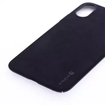 Evelatus Capa traseira de silicone líquido Velvet para Apple iPhone X preta