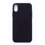 Evelatus Capa traseira de silicone líquido Velvet para Apple iPhone X preta
