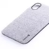 Evelatus Capa traseira de silicone líquido Velvet para Apple iPhone X / XS castanha