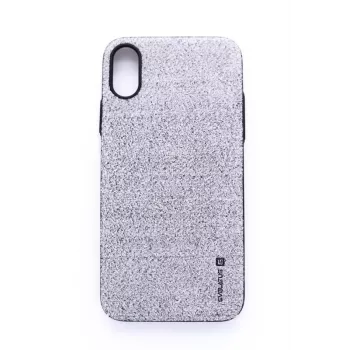 Evelatus Capa traseira de silicone líquido Velvet para Apple iPhone X / XS castanha