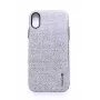 Evelatus Capa traseira de silicone líquido Velvet para Apple iPhone X / XS castanha