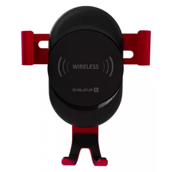Evelatus Suporte de carro Gravity com carregador sem fios WCH02 vermelho