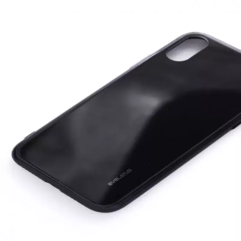 Evelatus Proteção de ecrã em vidro temperado Water Ripple Full Color Electroplating para Apple iPhone X/XS preta