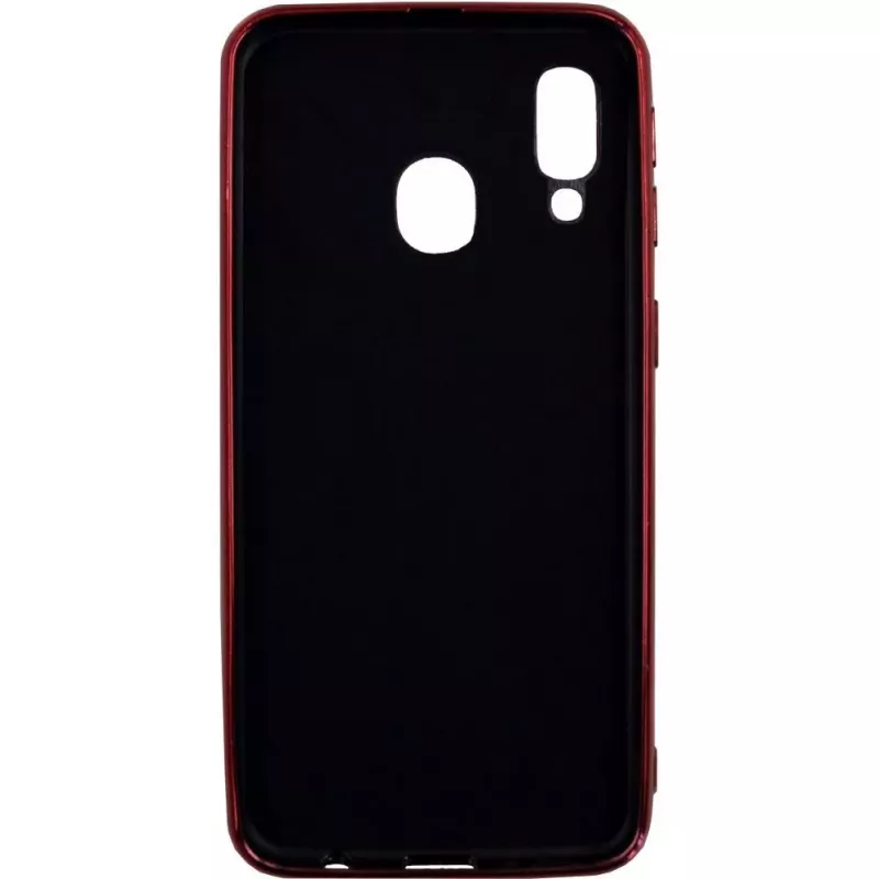 Evelatus Capa em vidro temperado Water Ripple Full Color Electroplating para Samsung Galaxy A40 vermelha