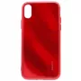 Evelatus Capa em vidro temperado Water Ripple Full Color Electroplating para Apple iPhone X/XS vermelha