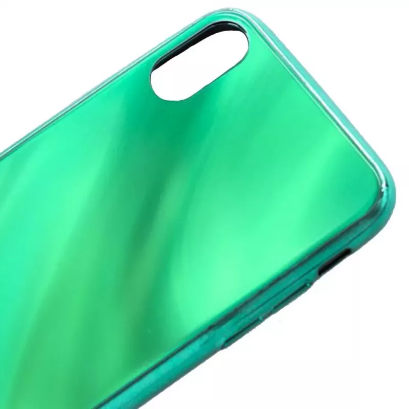 Evelatus Capa em vidro temperado Water Ripple Full Color Electroplating para Apple iPhone X/XS verde