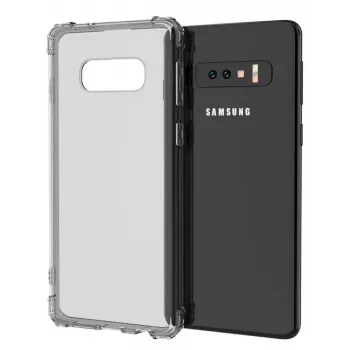 Evelatus Capa de silicone militar à prova de choque TPU para Samsung Galaxy S10e preta