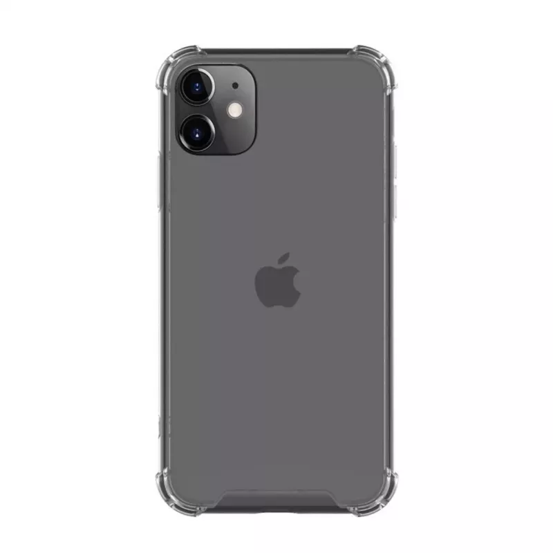 Evelatus Capa de silicone militar à prova de choque TPU para Apple iPhone 11 transparente