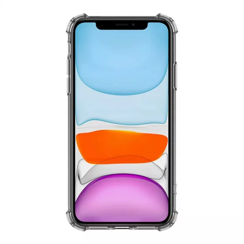 Evelatus Capa de silicone militar à prova de choque TPU para Apple iPhone 11 transparente