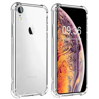 Evelatus Capa de silicone militar à prova de choque TPU para Apple iPhone XR transparente
