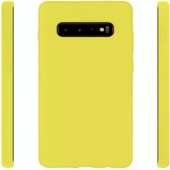 Evelatus Capa em silicone Nano Soft Touch TPU para Samsung Galaxy S10 amarela